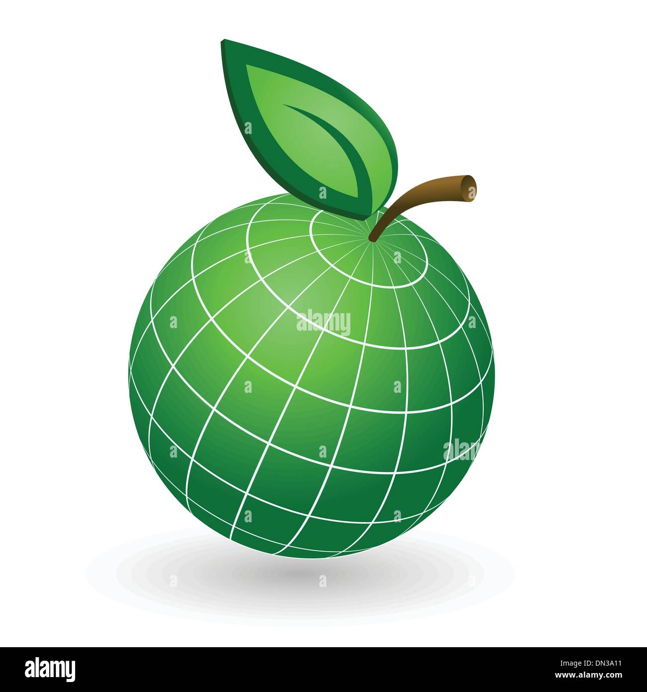 Erdkugel als Apple-Symbol Stock Vektor