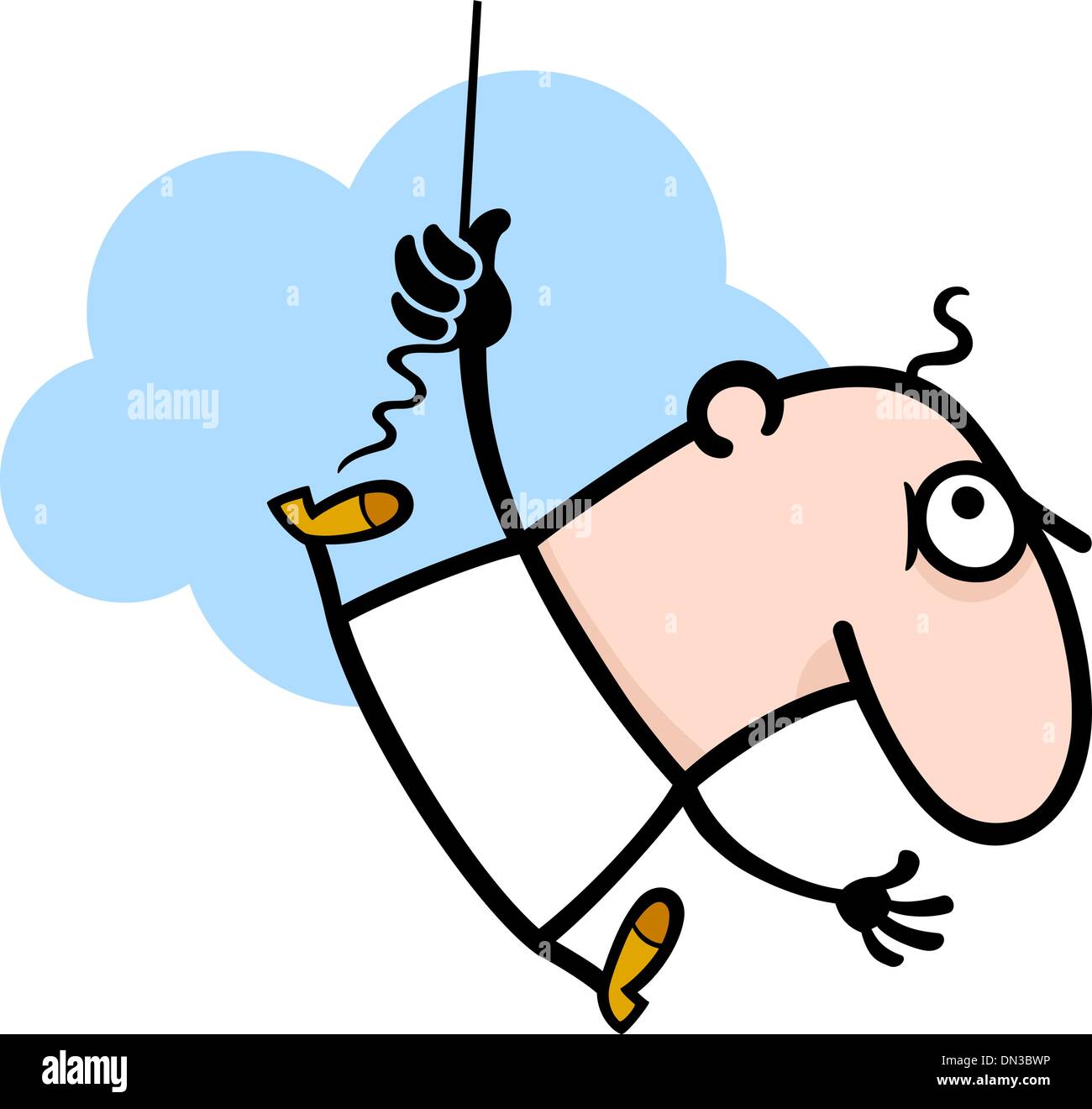 Mann Witz Valentin Herd Ballon cartoon Stock Vektor