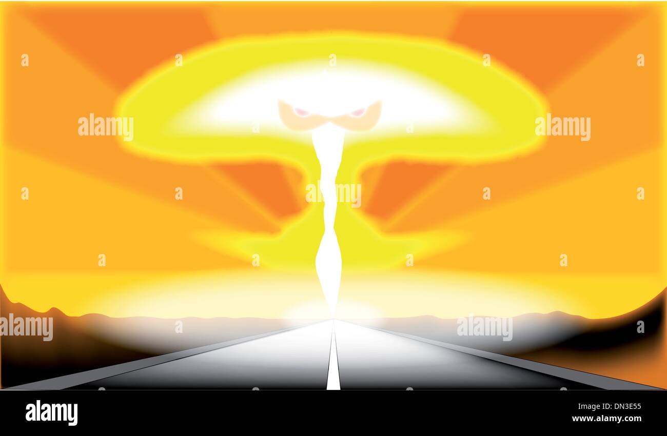 Am Ende der Straße Stock Vektor