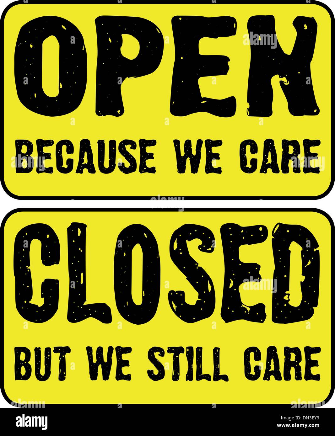 Offene und geschlossene Geschäft Zeichen Stock Vektor