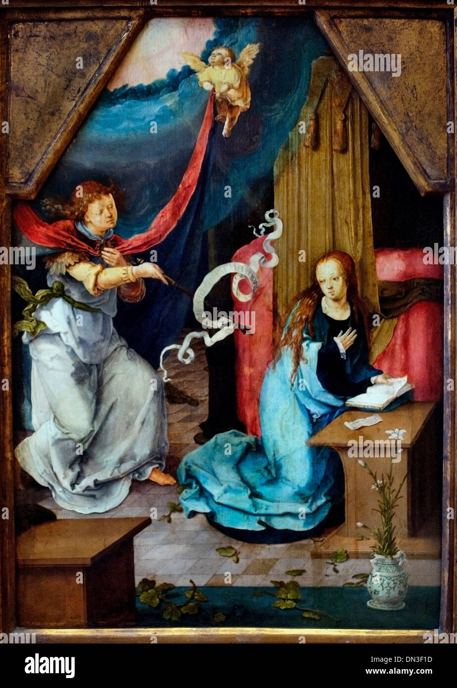 Verkündigung an Maria von Lucas van Leyden Leiden 1494-1533 Niederlande Niederlande Stockfoto