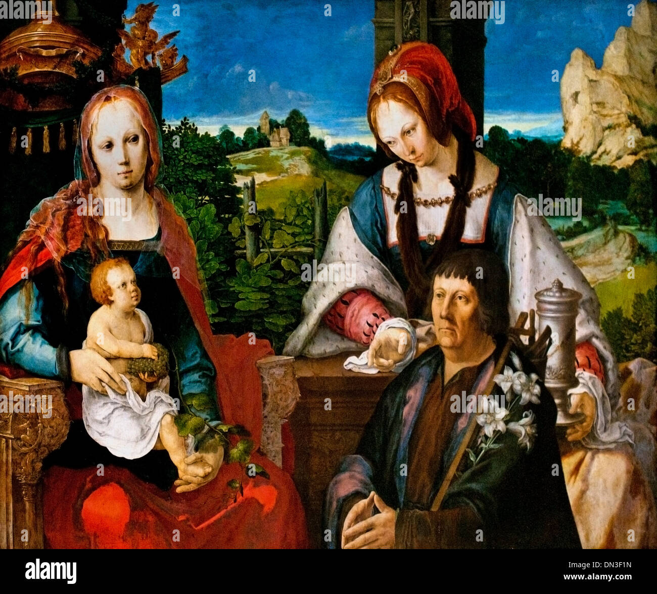 Maria mit Kind von Lucas van Leyden Leiden 1494-1533 Niederlande Niederlande Stockfoto