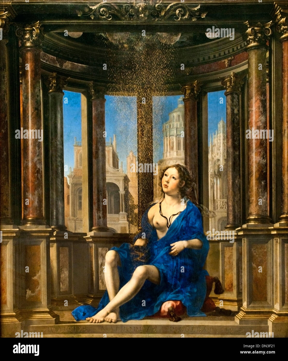 Danae von Jan Gossaert - Jan Mabuse 1478 – 1532 Flämisch-belgisches Belgien in der griechischen Mythologie war Danaë eine Prinzessin der Argive und Mutter des Helden Perseus Stockfoto