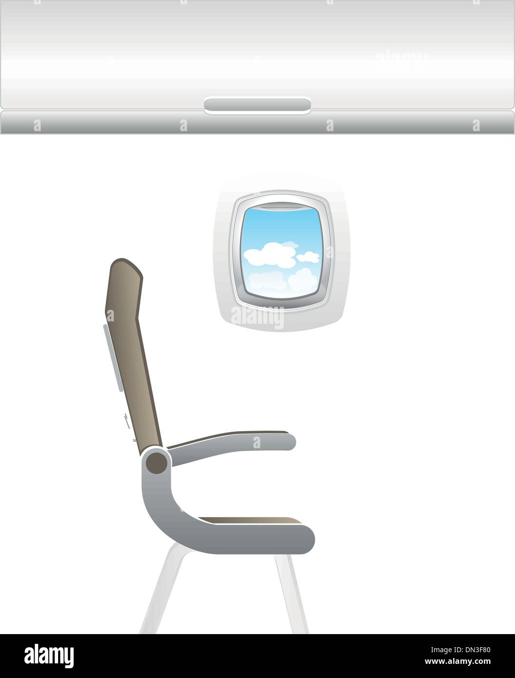 Illustration der Flugzeug - Jet-Innenraum mit sitzen Stock Vektor