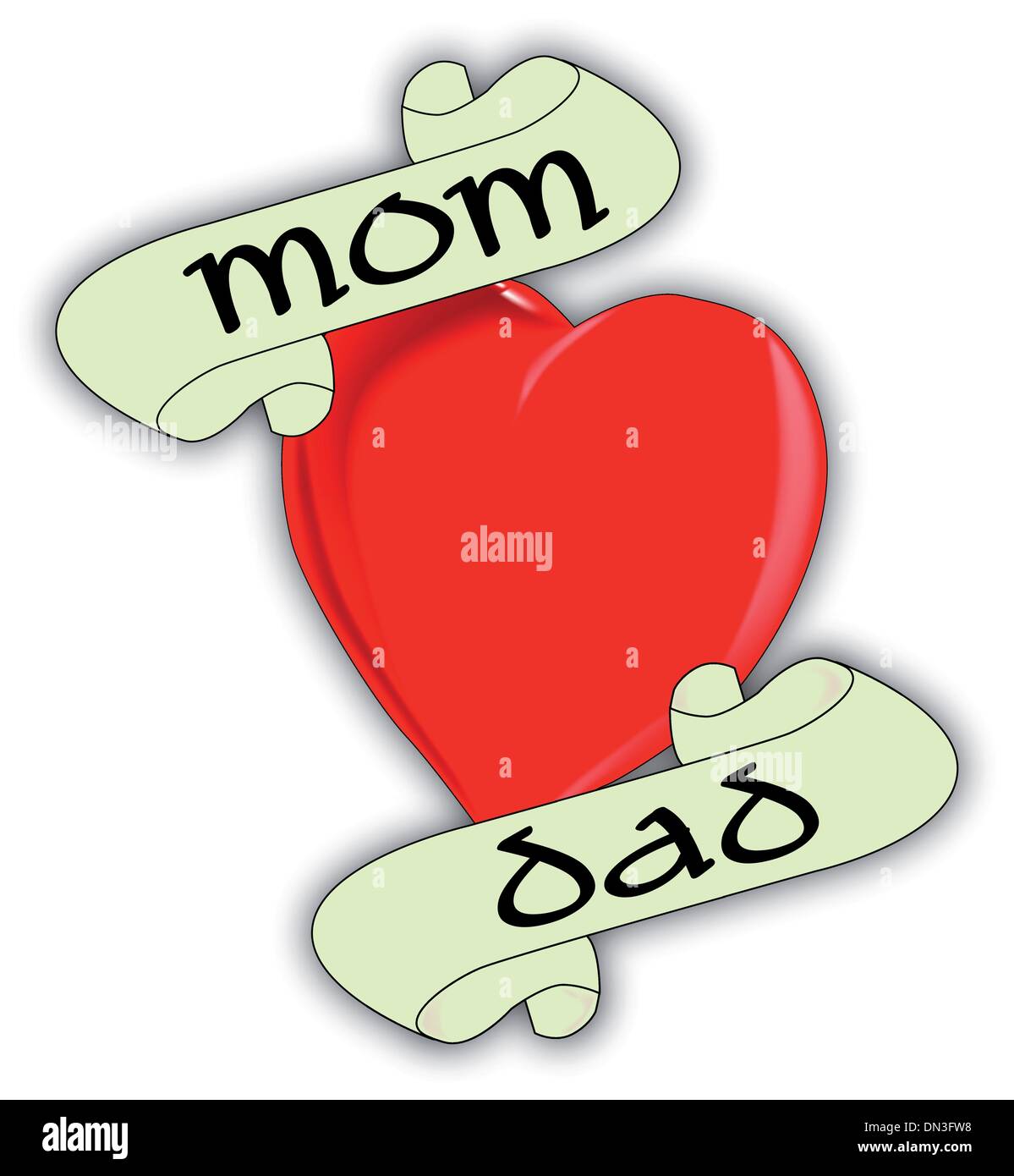 Mama und Papa Stock Vektor