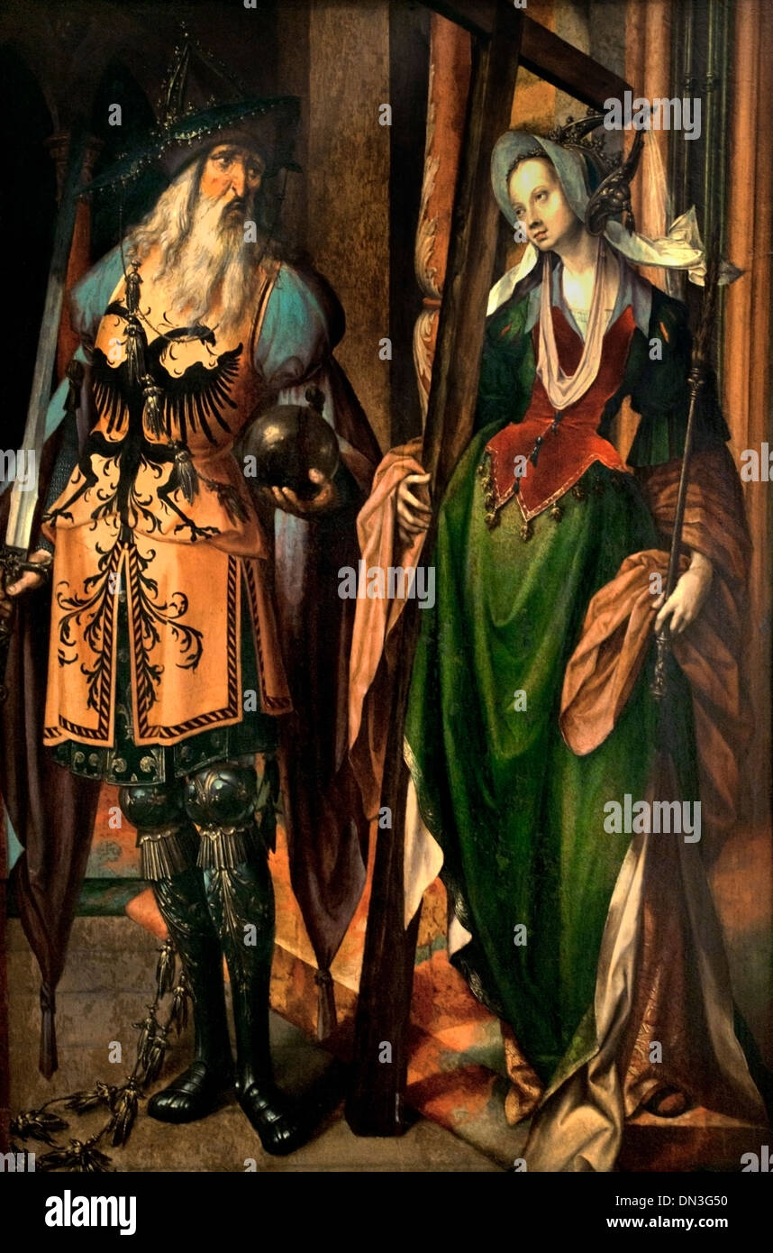 Kaiser Konstantin und St. Helena von Cornelis Engebrechtsz. 1462-1527 war eine frühe holländische Maler Niederlande Stockfoto