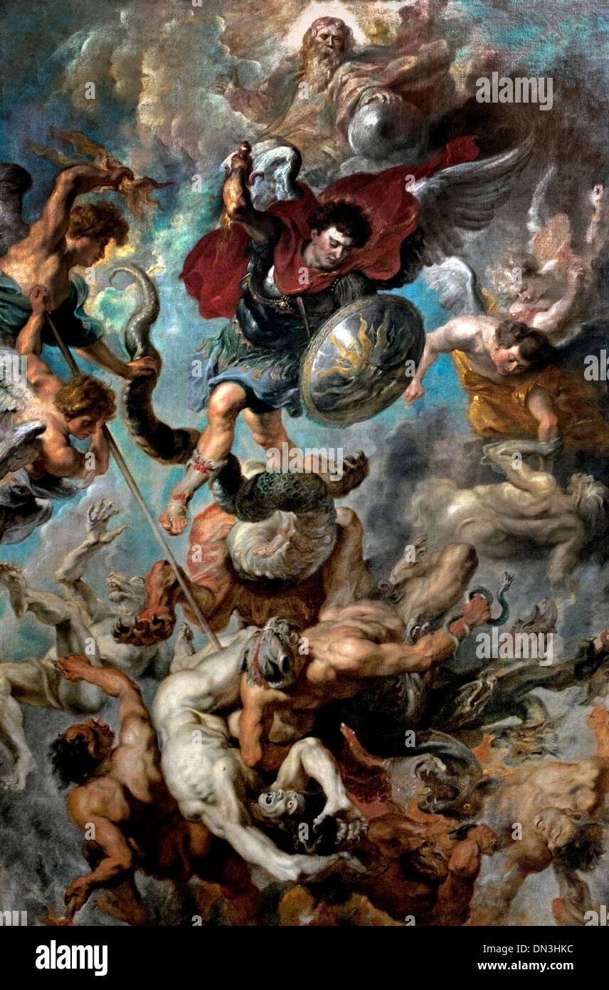 Das jüngste Gericht von Rubens (1577-1640) flämischen Belgien Belgien Stockfoto