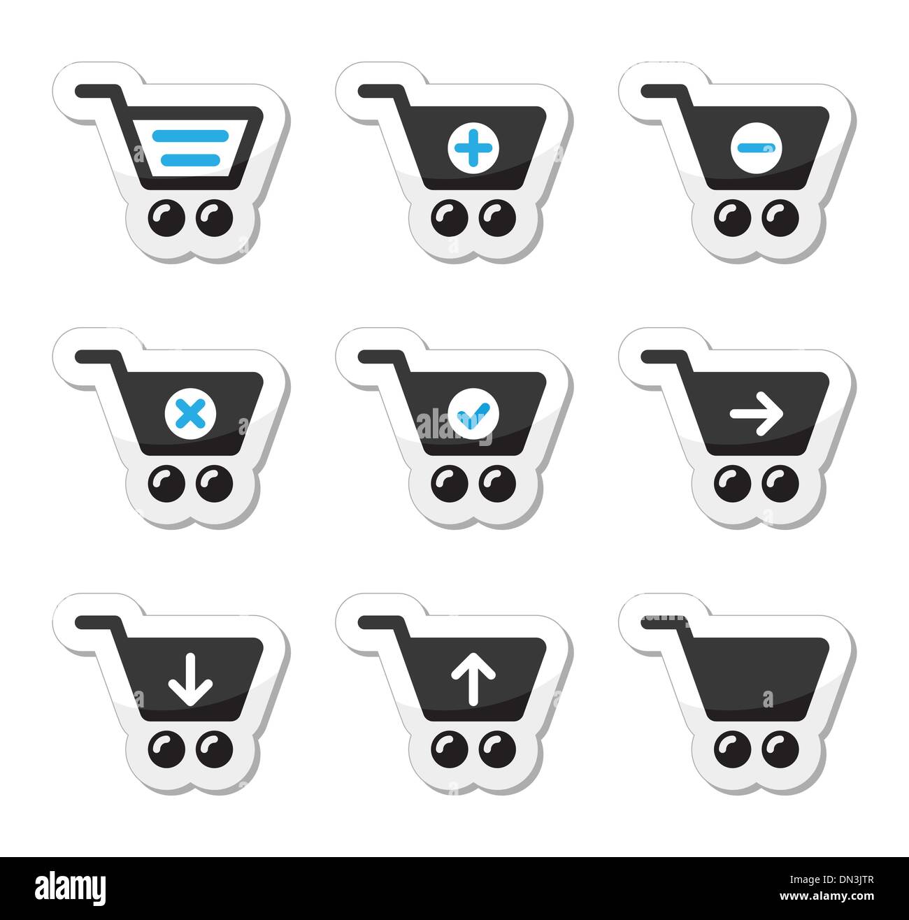 Shopping Cart Vektor Icons set Stock Vektor