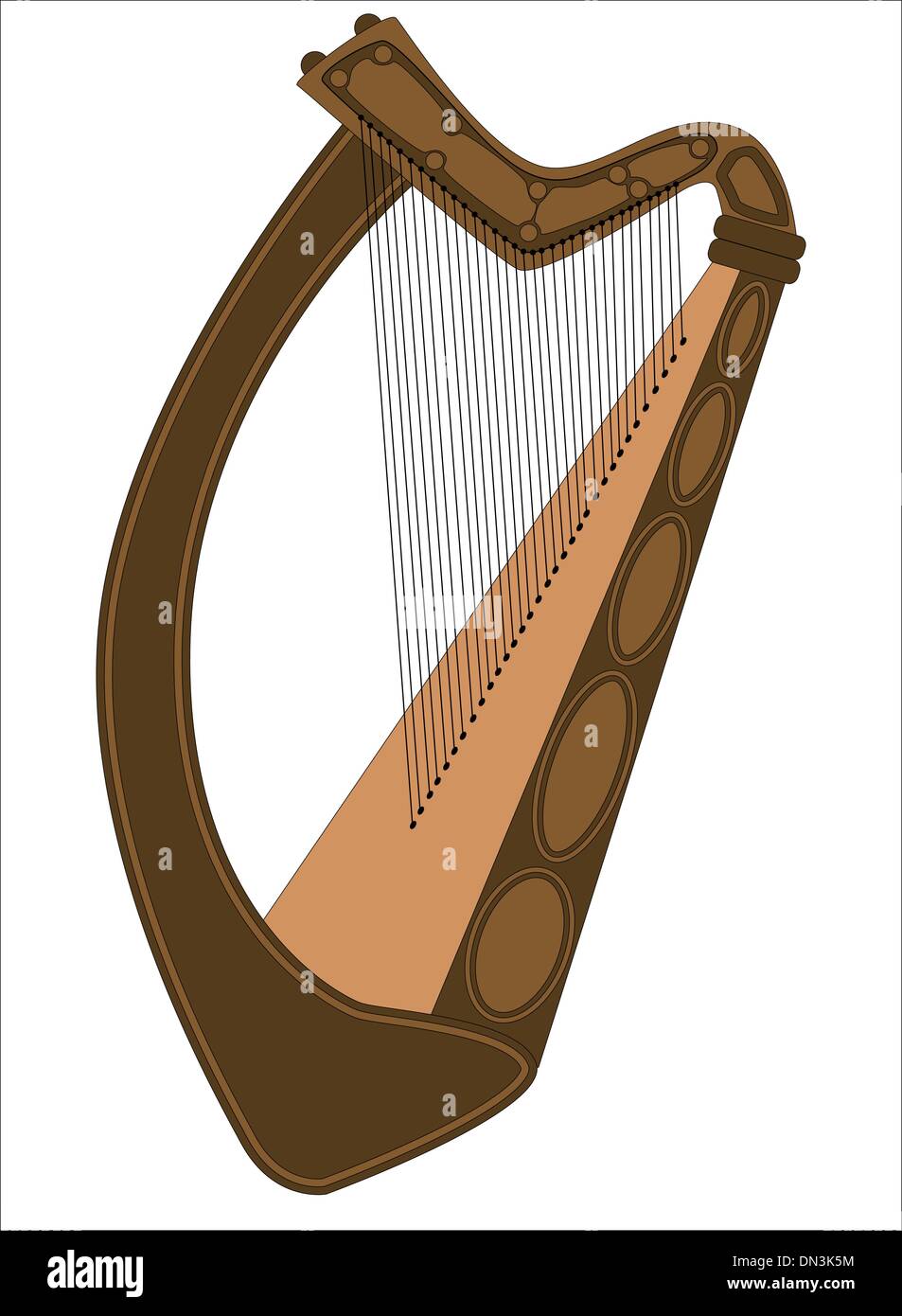 Irische Harfe Stock Vektor