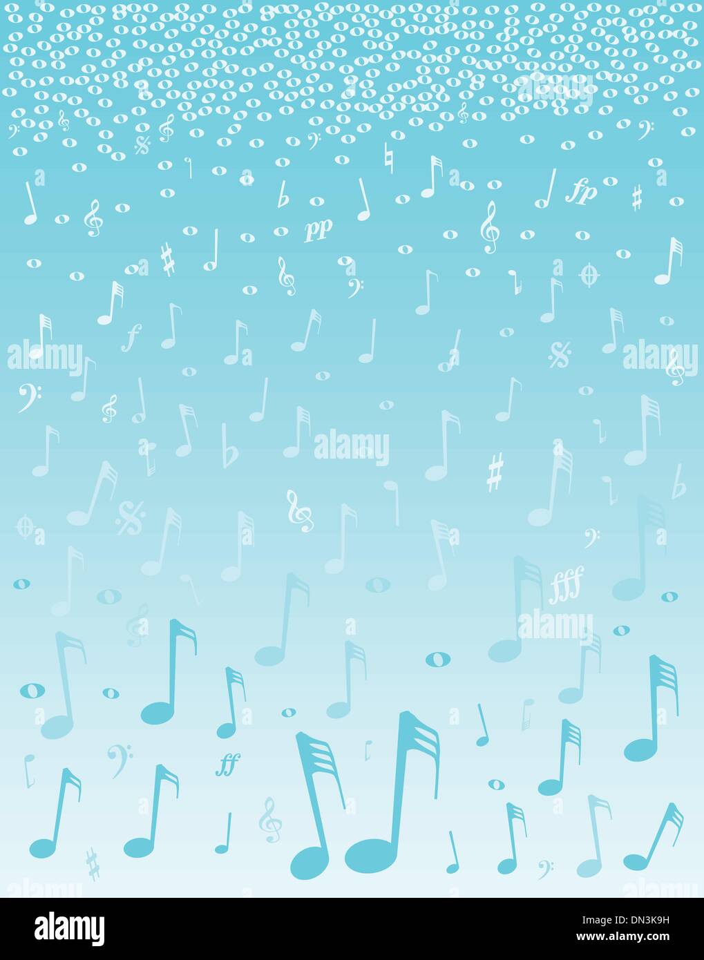 Musik regnen Stock Vektor