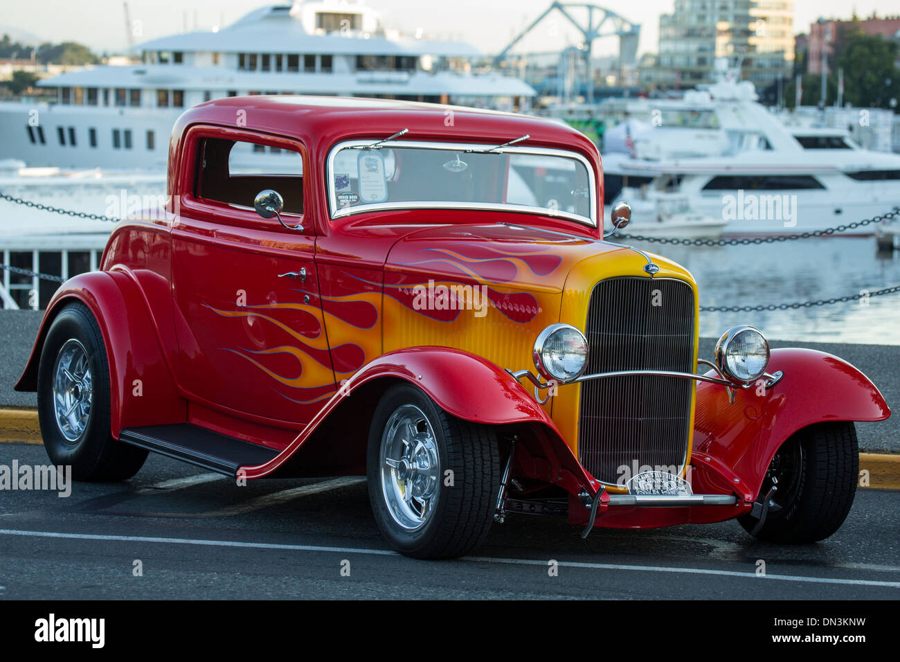 1932 Ford Coupe Oldtimer Automobil in Deuce Tage Hot Rod Show-Victoria, British Columbia, Kanada. Stockfoto
