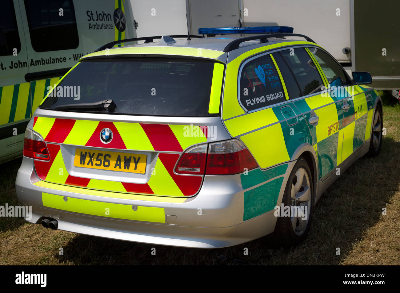 Bristol Flying Squad Krankenwagen in die Teilnahme an Luft Dampf Rallye Veranstaltung öffnen Stockfoto