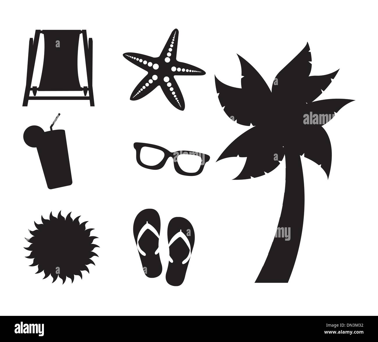 Strand-Symbole Stock Vektor