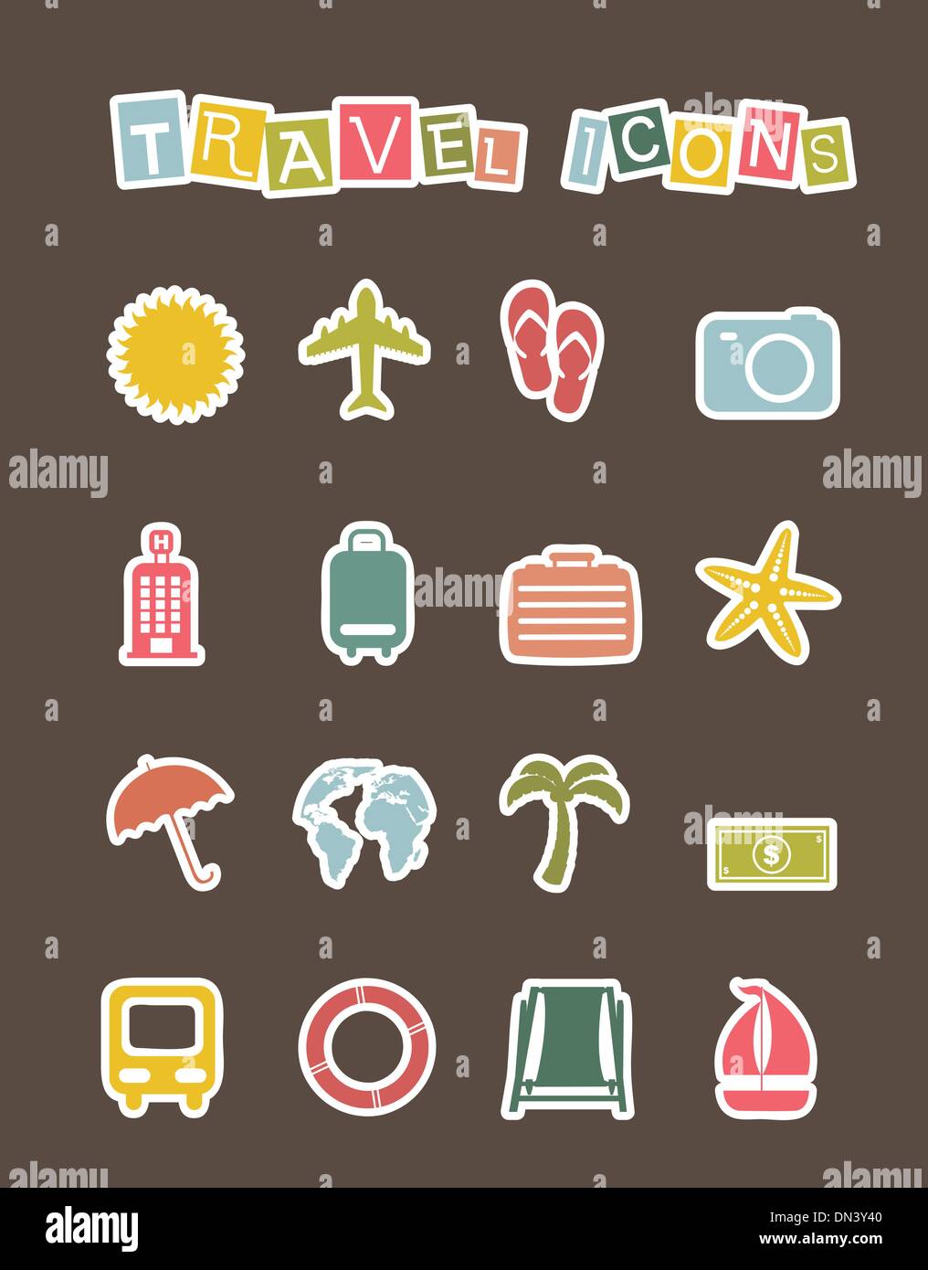 Urlaub-Symbole Stock Vektor