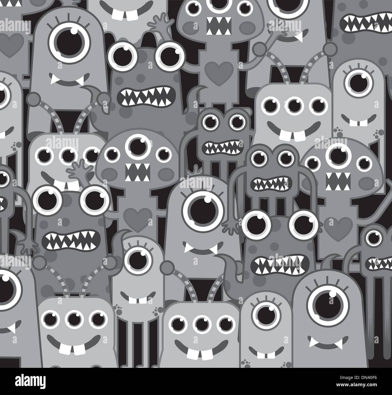 graue Monster Stock Vektor