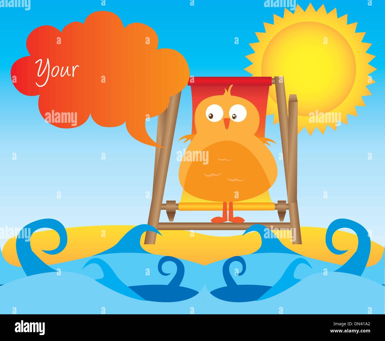 Cartoon-Strand Stock Vektor