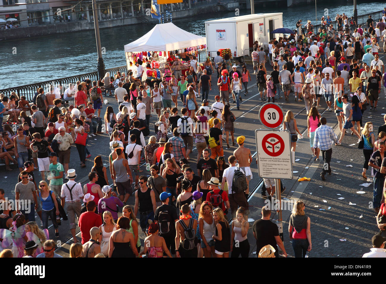 Schweiz, Zürich, die Street Parade Stockfoto