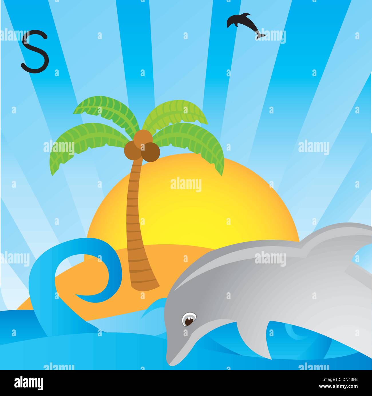 Strand-cartoon Stock Vektor