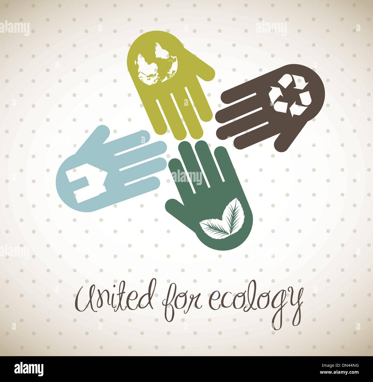 gemeinsam für Ökologie Stock Vektor