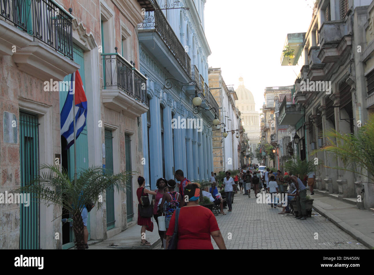 Calle Brasil (Teniente Rey), die Altstadt von Havanna (La Habana Vieja), Kuba, Karibik, Mittelamerika Stockfoto