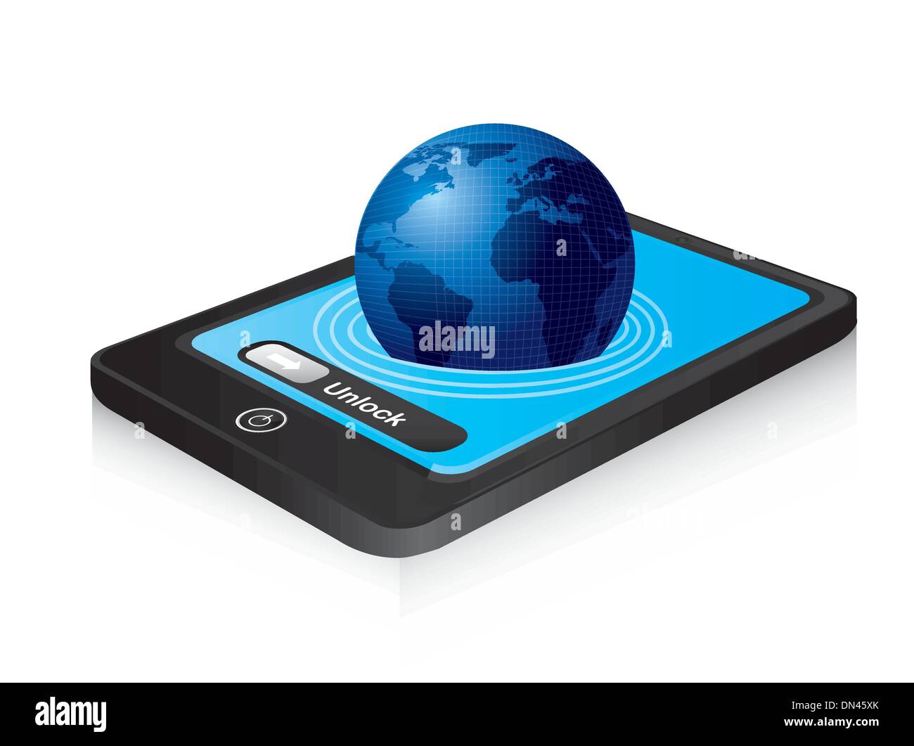 Planet aus dem Telefon Stock Vektor