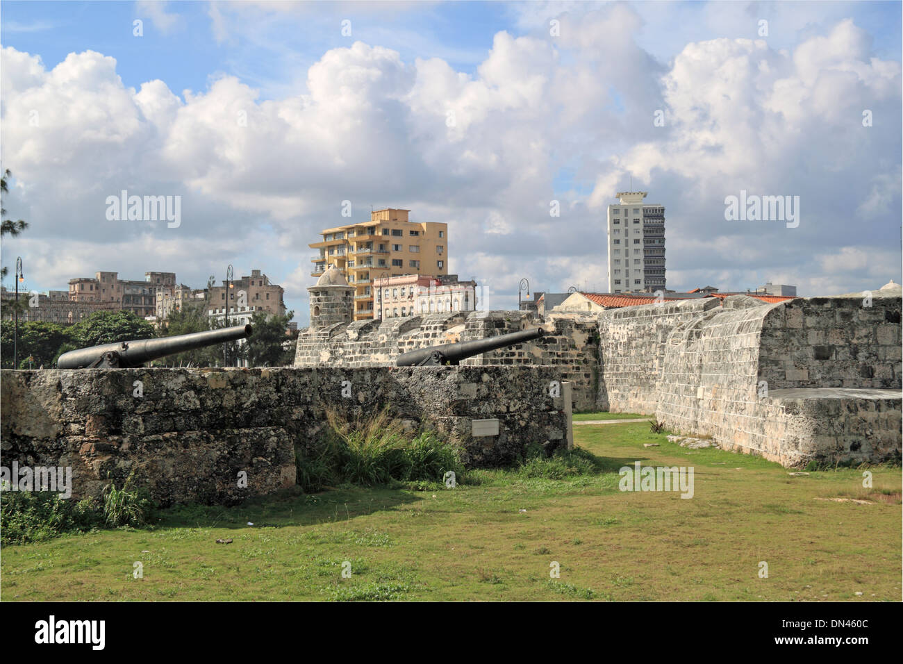 Castillo de San Salvador De La Punta, Malecón, Alt-Havanna (La Habana Vieja), Kuba, Karibik, Mittelamerika Stockfoto