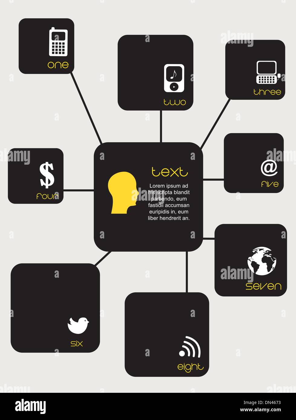 Ikonen-Kommunikation Stock Vektor