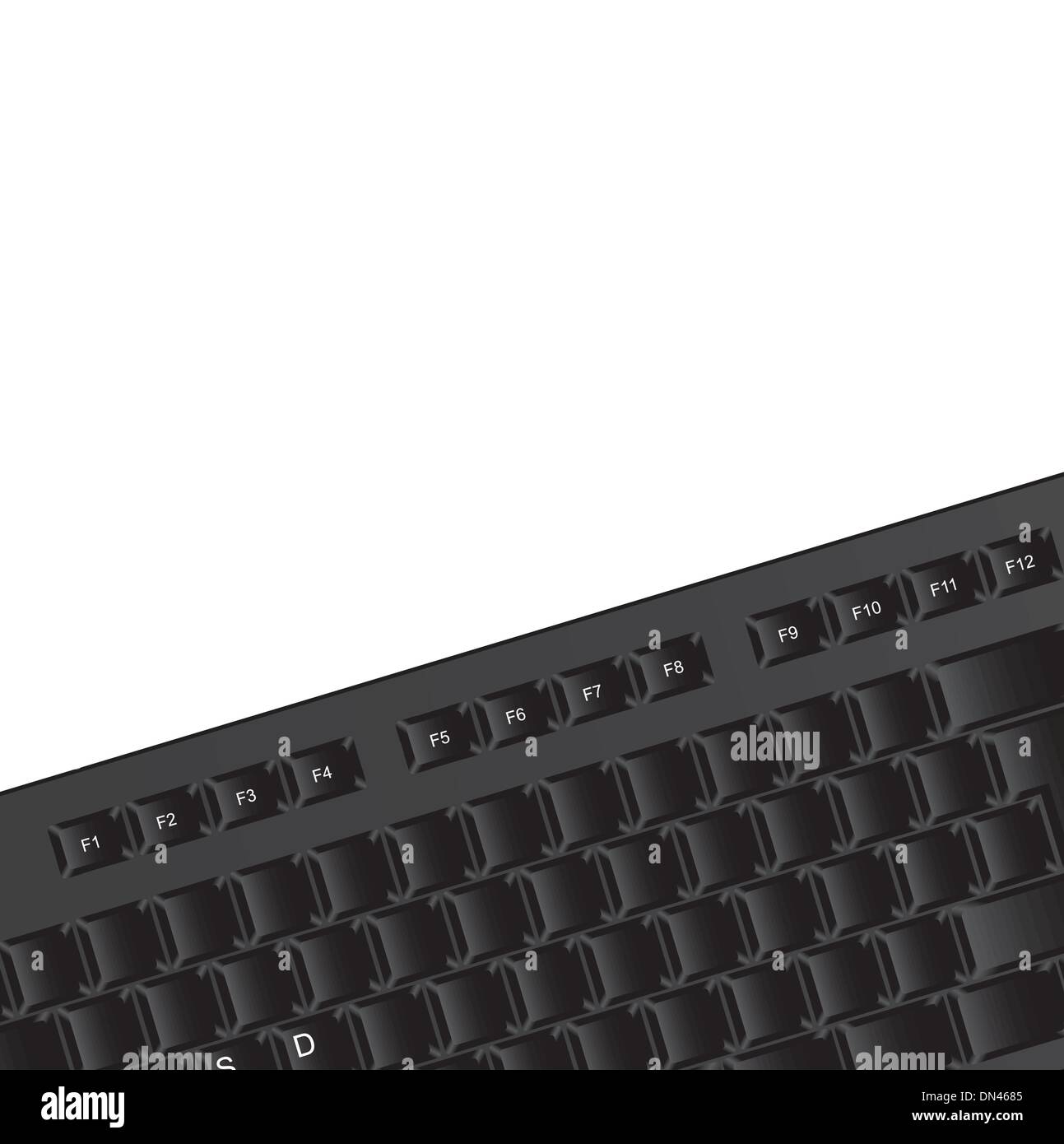 Tastatur, schwarz Stock Vektor