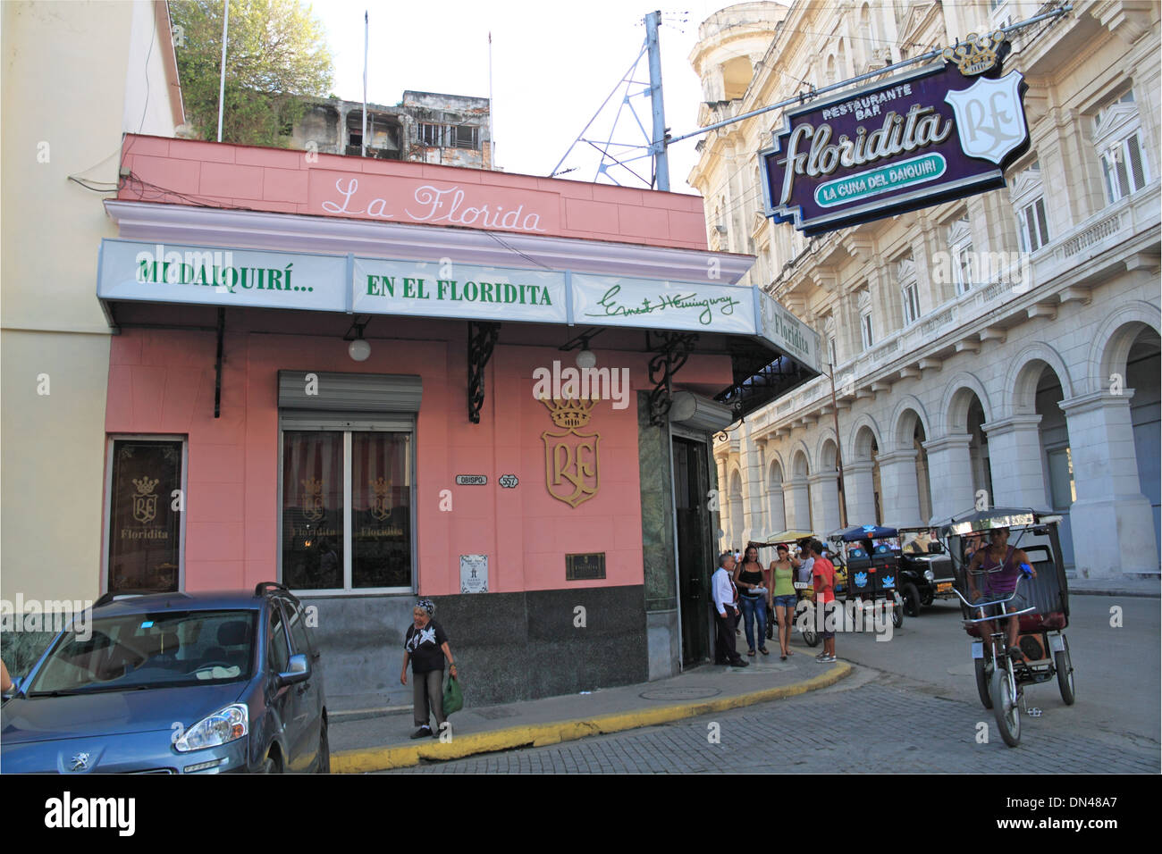 Restaurante Bar El Floridita, Calle Obispo, Alt-Havanna (La Habana Vieja), Kuba, Karibik, Mittelamerika Stockfoto