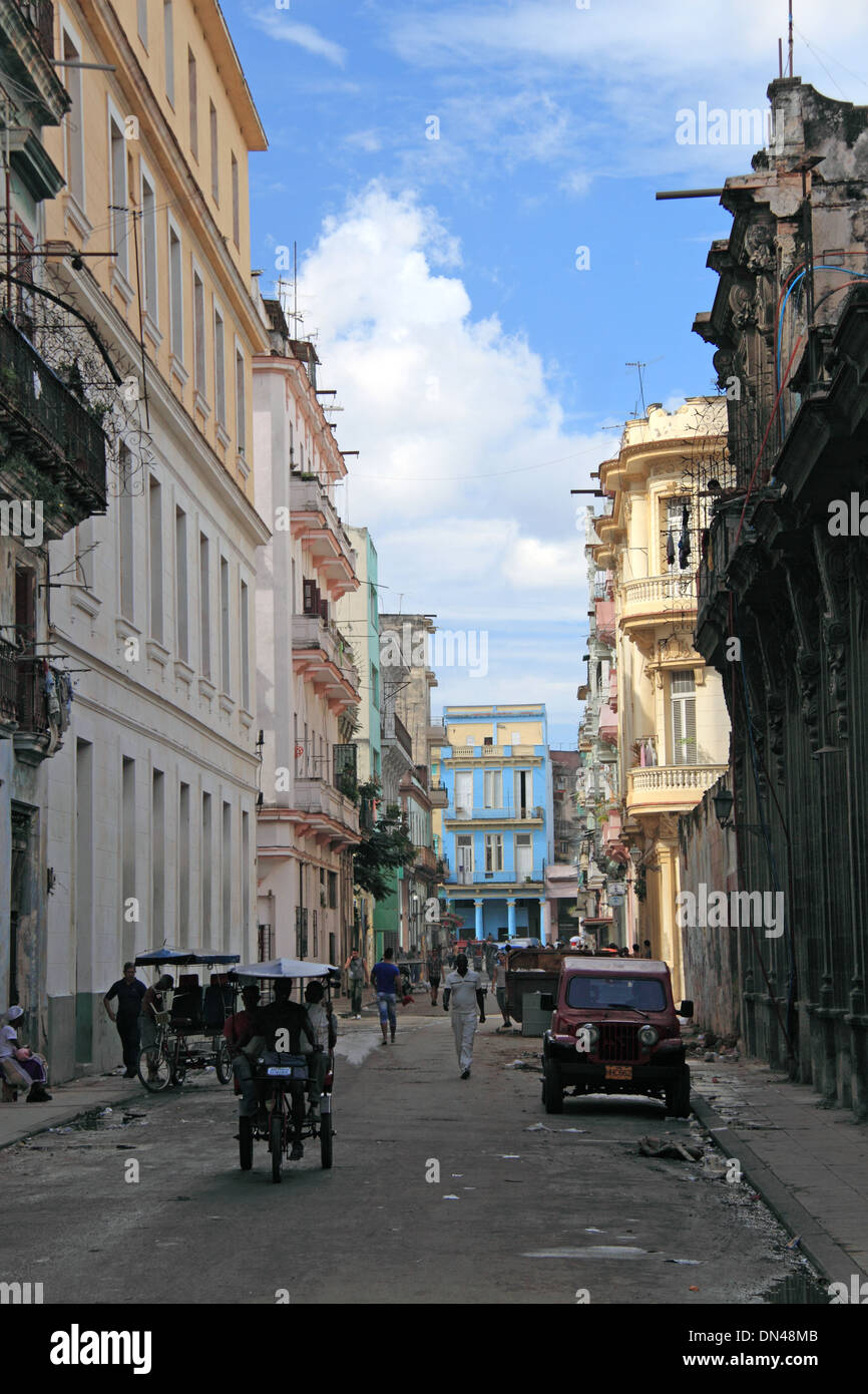 Calle Barcelona, Alt-Havanna (La Habana Vieja), Kuba, Karibik, Mittelamerika Stockfoto