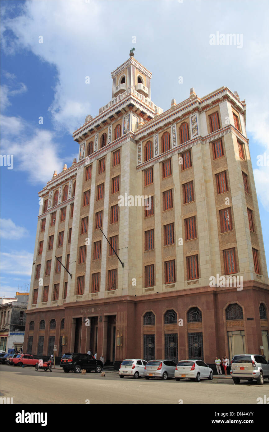 Edificio Bacardi, Avenida de Bélgica, Alt-Havanna (La Habana Vieja), Kuba, Karibik, Mittelamerika Stockfoto