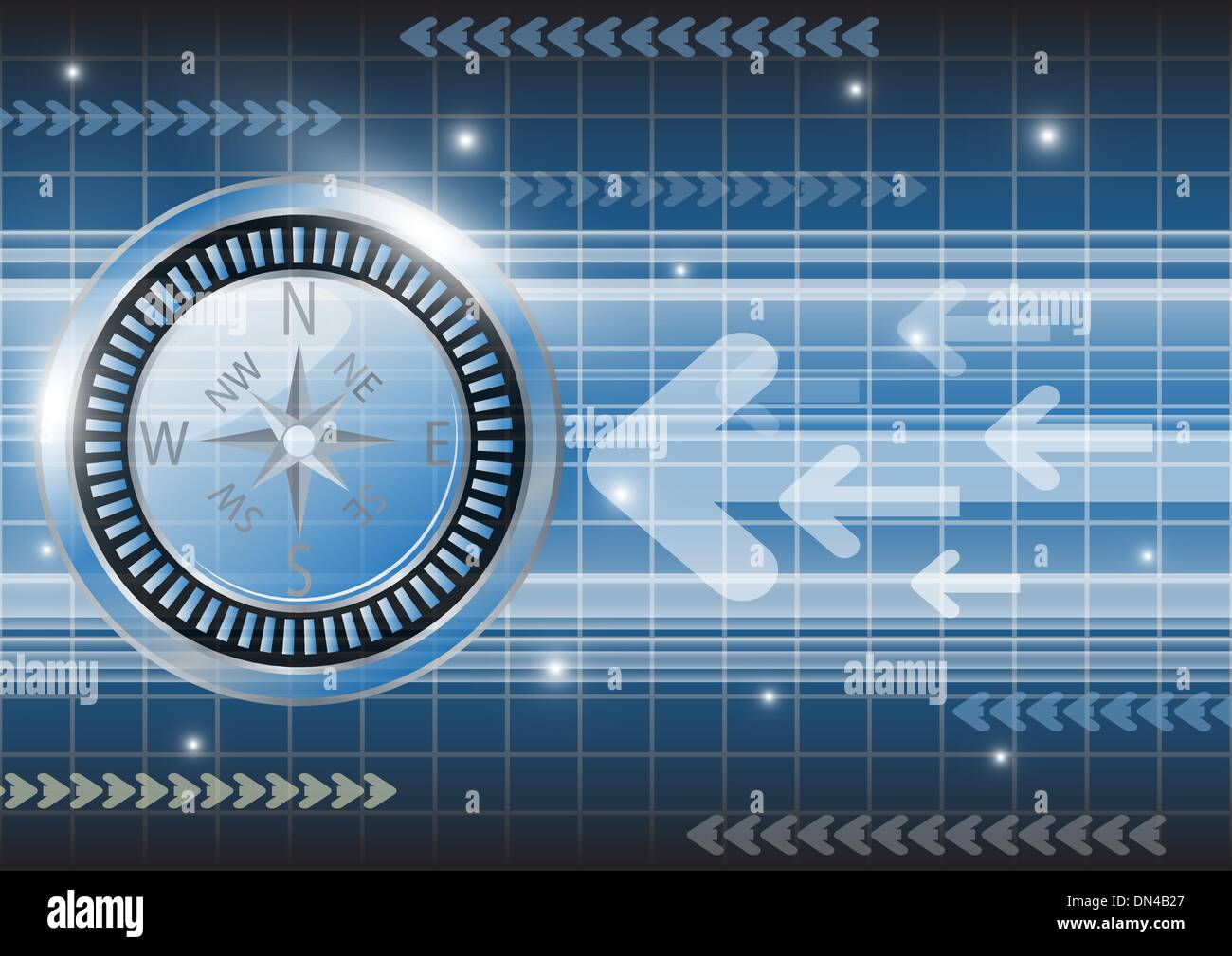 Abstrakte Kompass und Technologie-Vektor-Hintergrund Stock Vektor