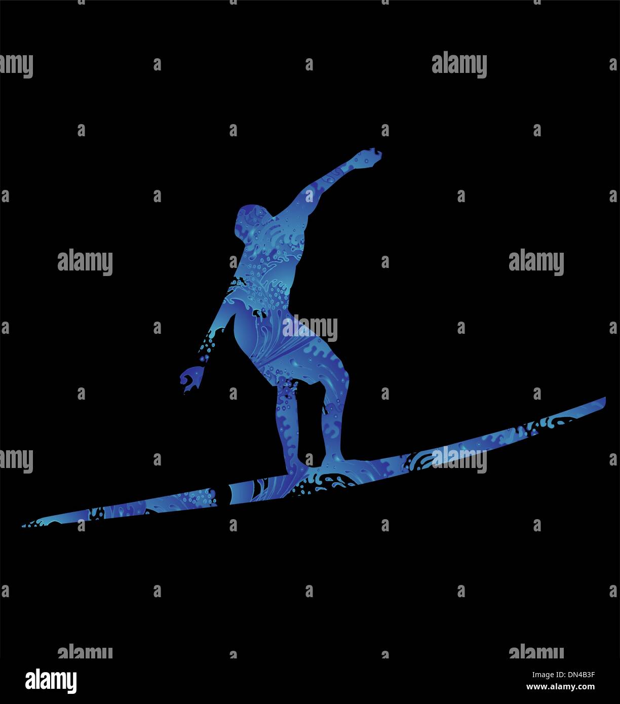 Pazifische Surfer-Vektor-Grafik-design Stock Vektor