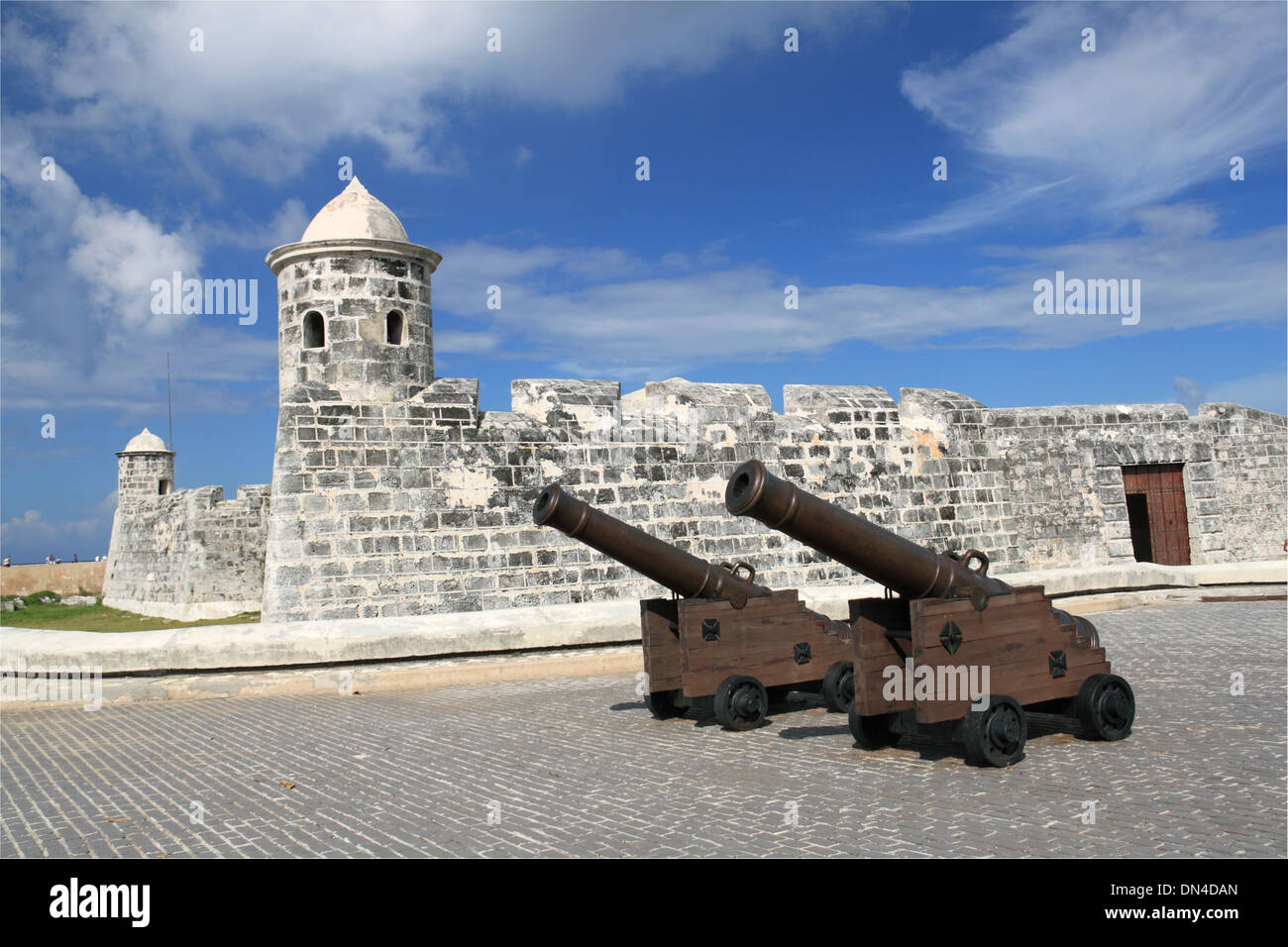 Castillo de San Salvador De La Punta, Malecón, Alt-Havanna (La Habana Vieja), Kuba, Karibik, Mittelamerika Stockfoto