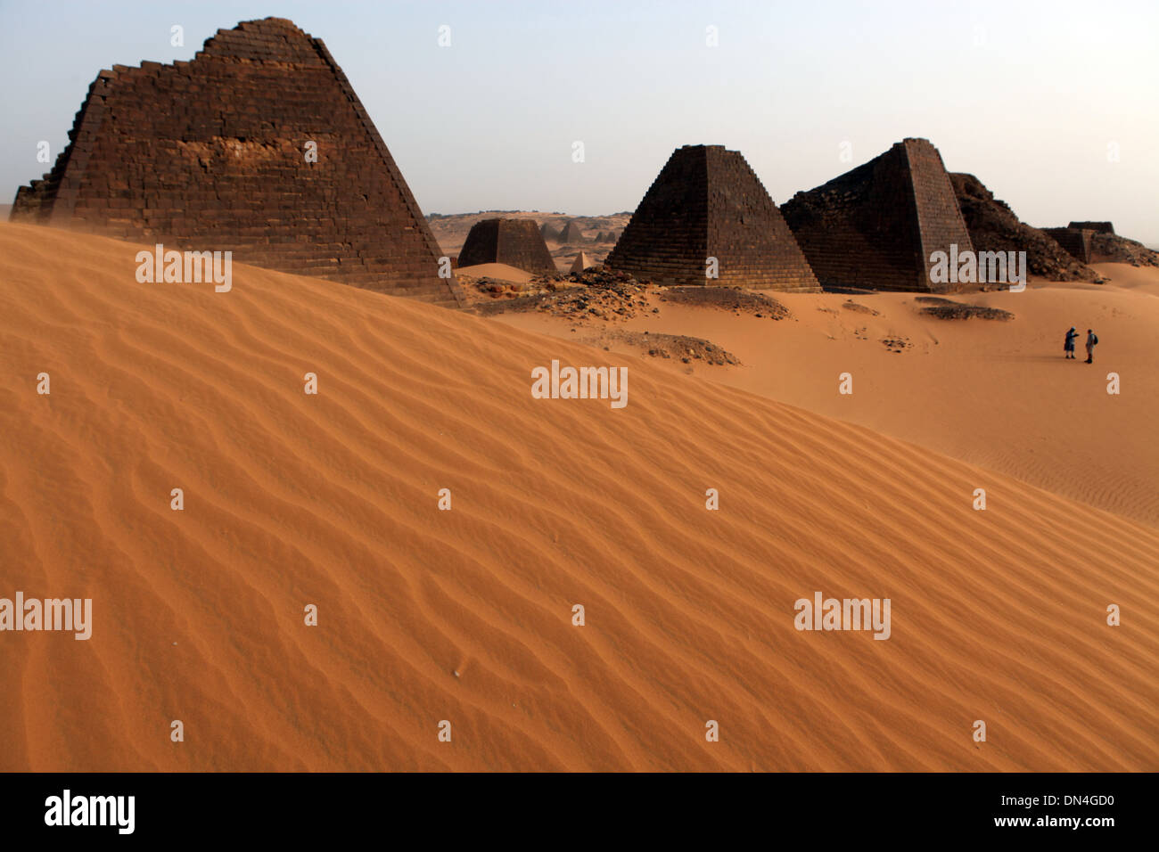 Die Pyramiden von Meroe, Sudan. Stockfoto