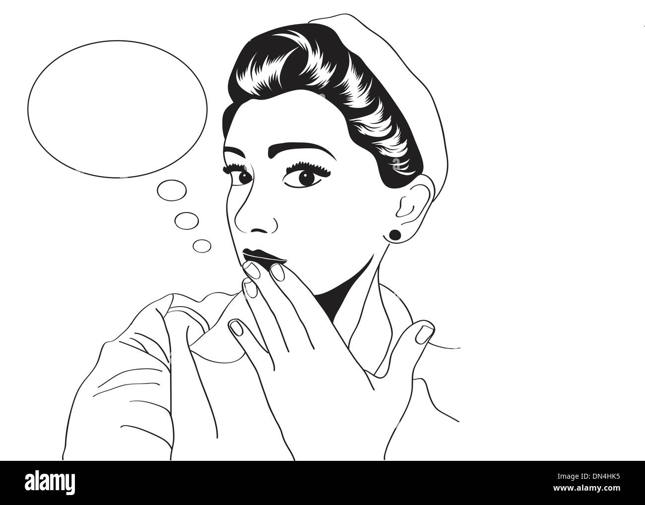 Vintage Pop-Art-Mädchen Stock Vektor