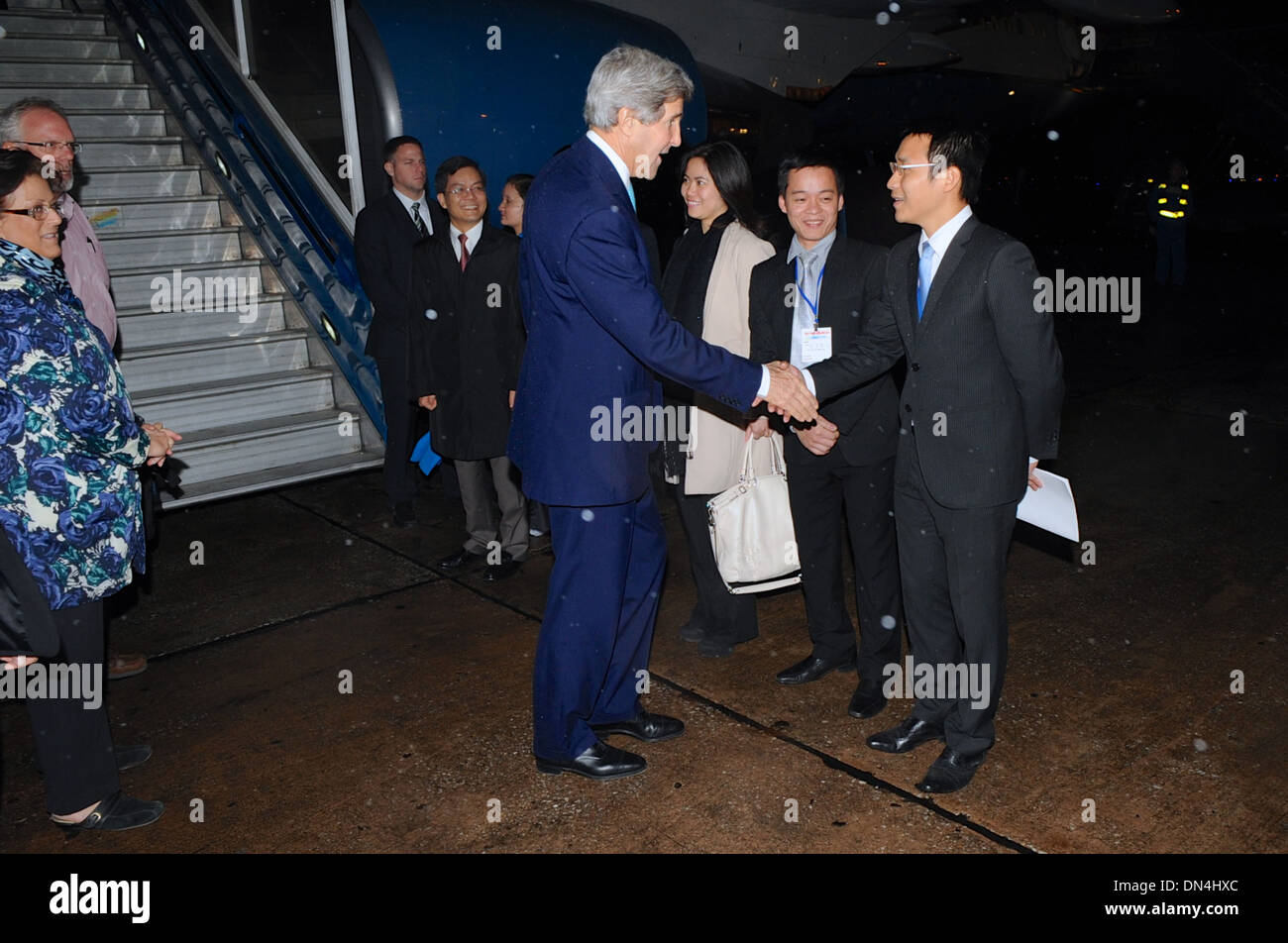 Secretary Kerry kommt in Hanoi, Vietnam Stockfoto
