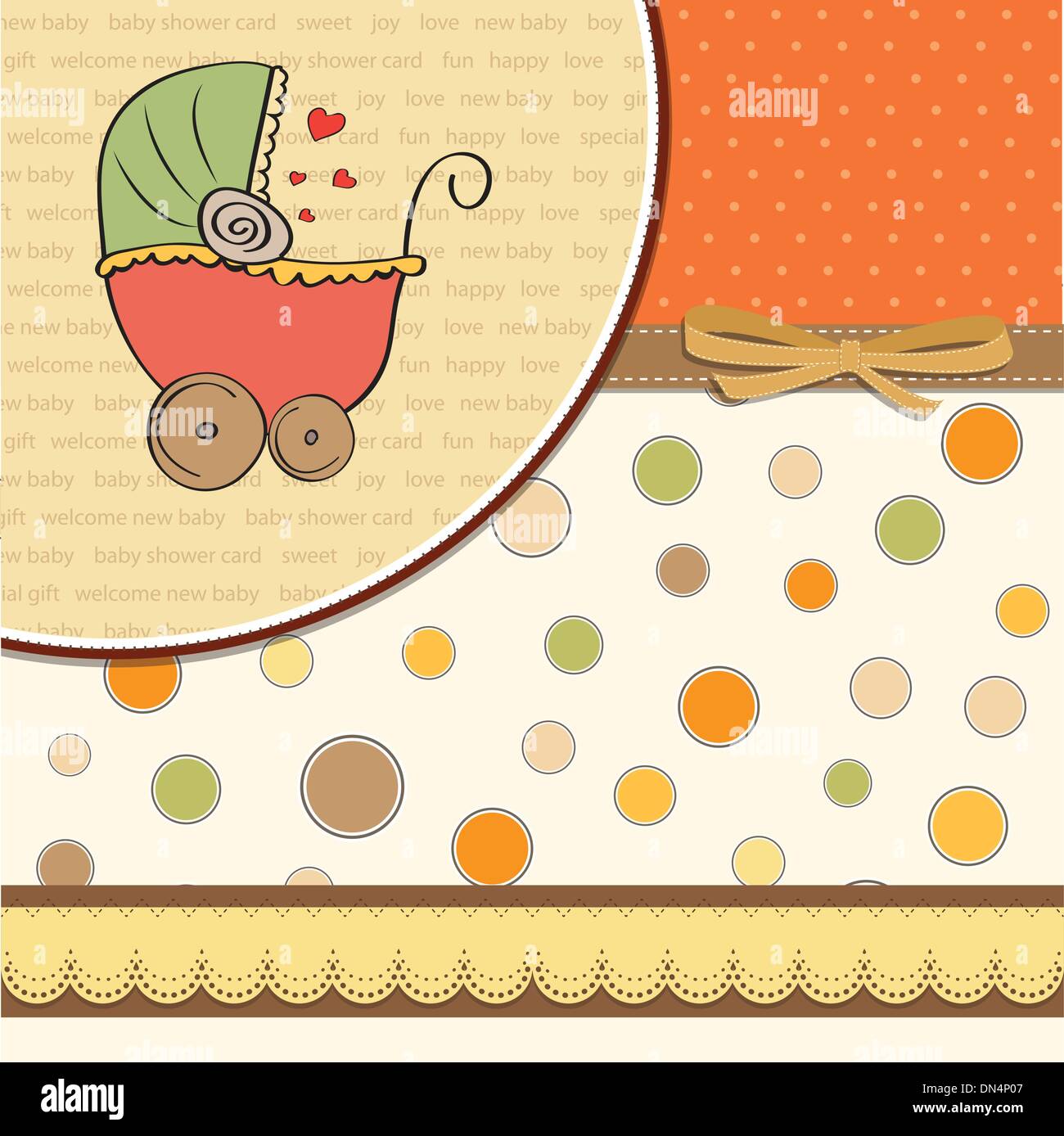 Baby Ankündigung Karte Stock Vektor