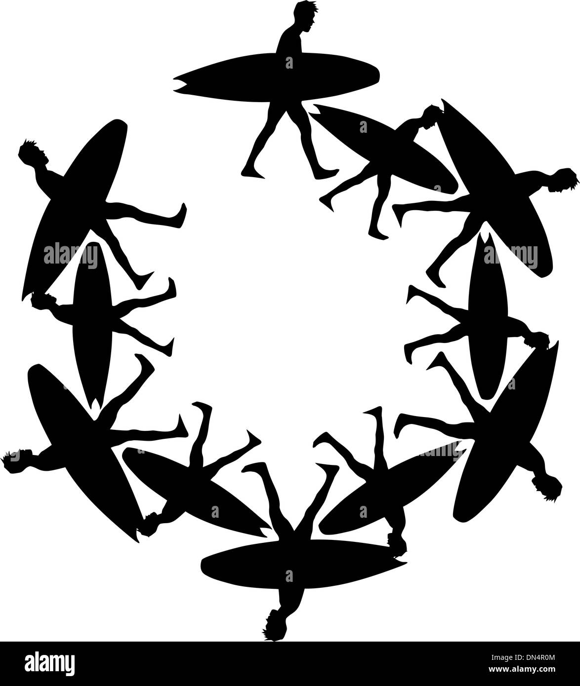 Pazifische Surfer-Vektor-Grafik-design Stock Vektor