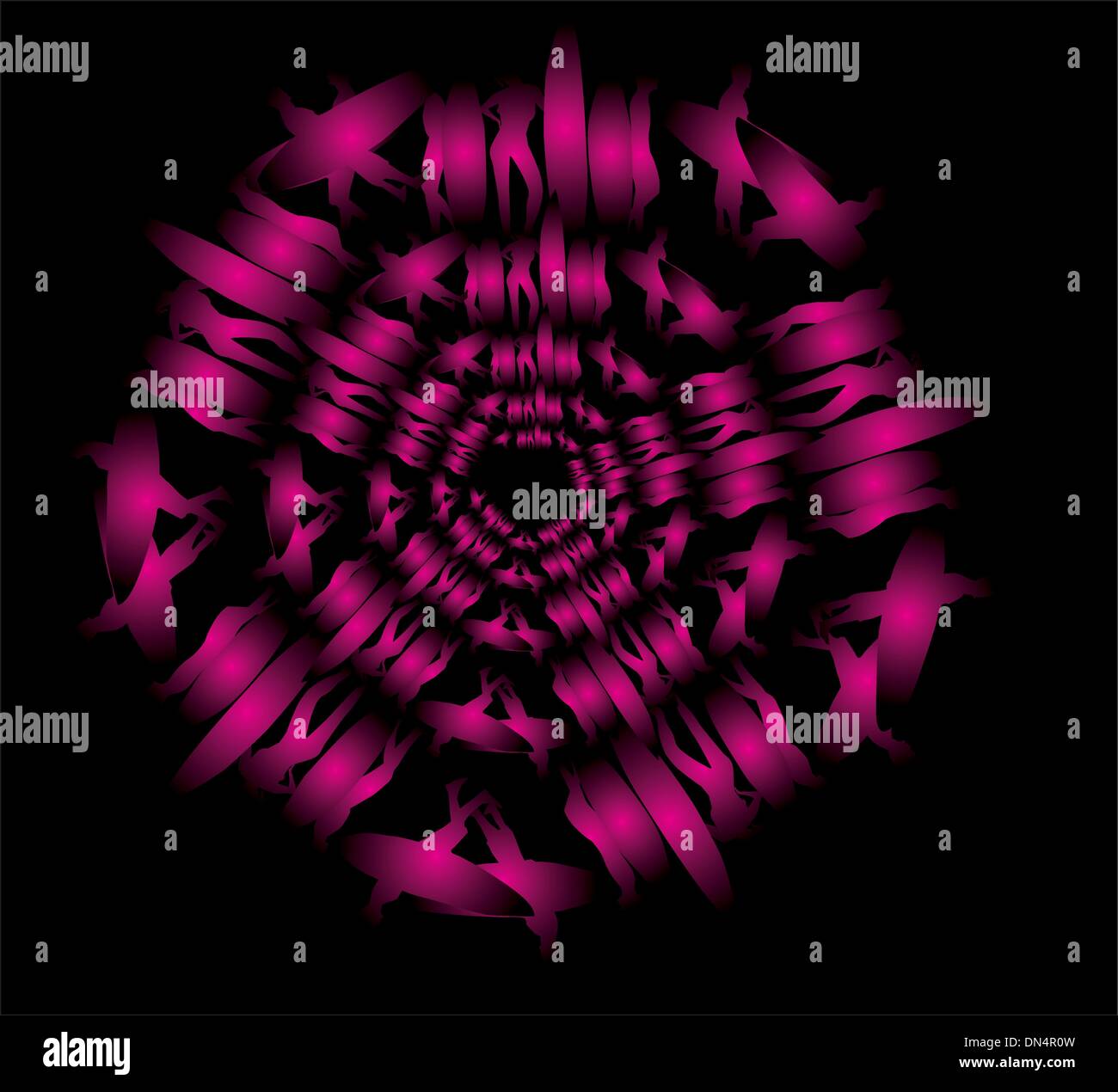 Pazifische Surfer-Vektor-Grafik-design Stock Vektor