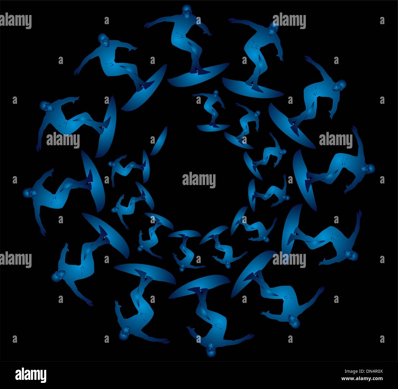 Pazifische Surfer-Vektor-Grafik-design Stock Vektor