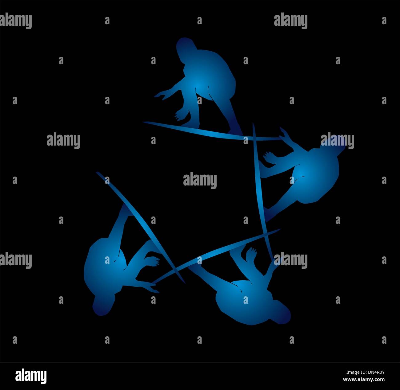 Pazifische Surfer-Vektor-Grafik-design Stock Vektor