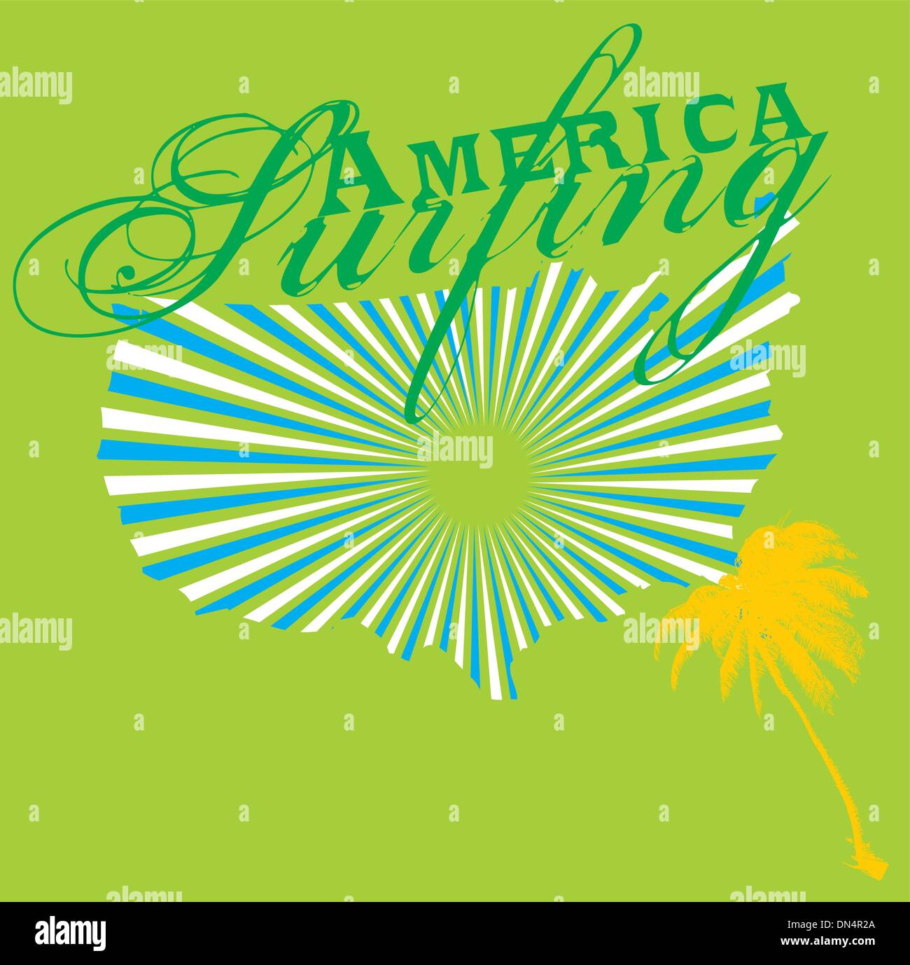 Pazifische Surfer-Vektor-Grafik-design Stock Vektor