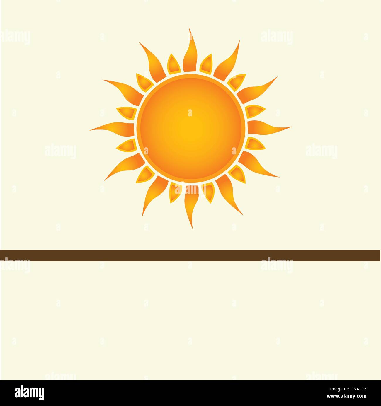Sonne über weiß - Vektor-illustration Stock Vektor