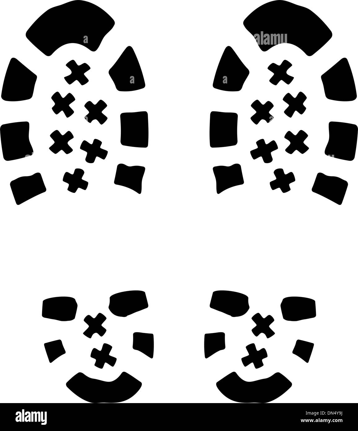 Vektor-Fussspuren Stock Vektor