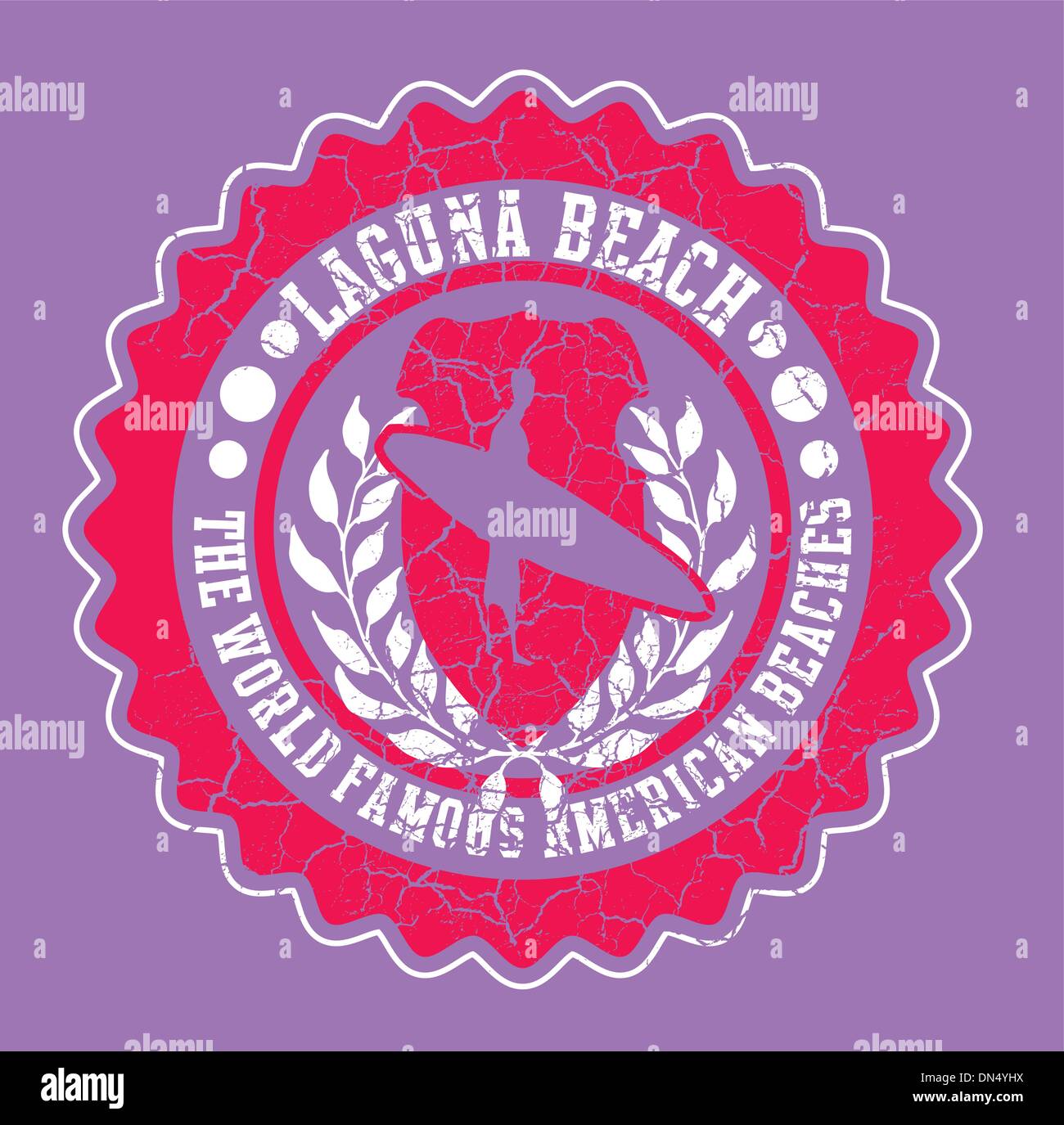 Pazifische Surfer-Vektor-Grafik-design Stock Vektor