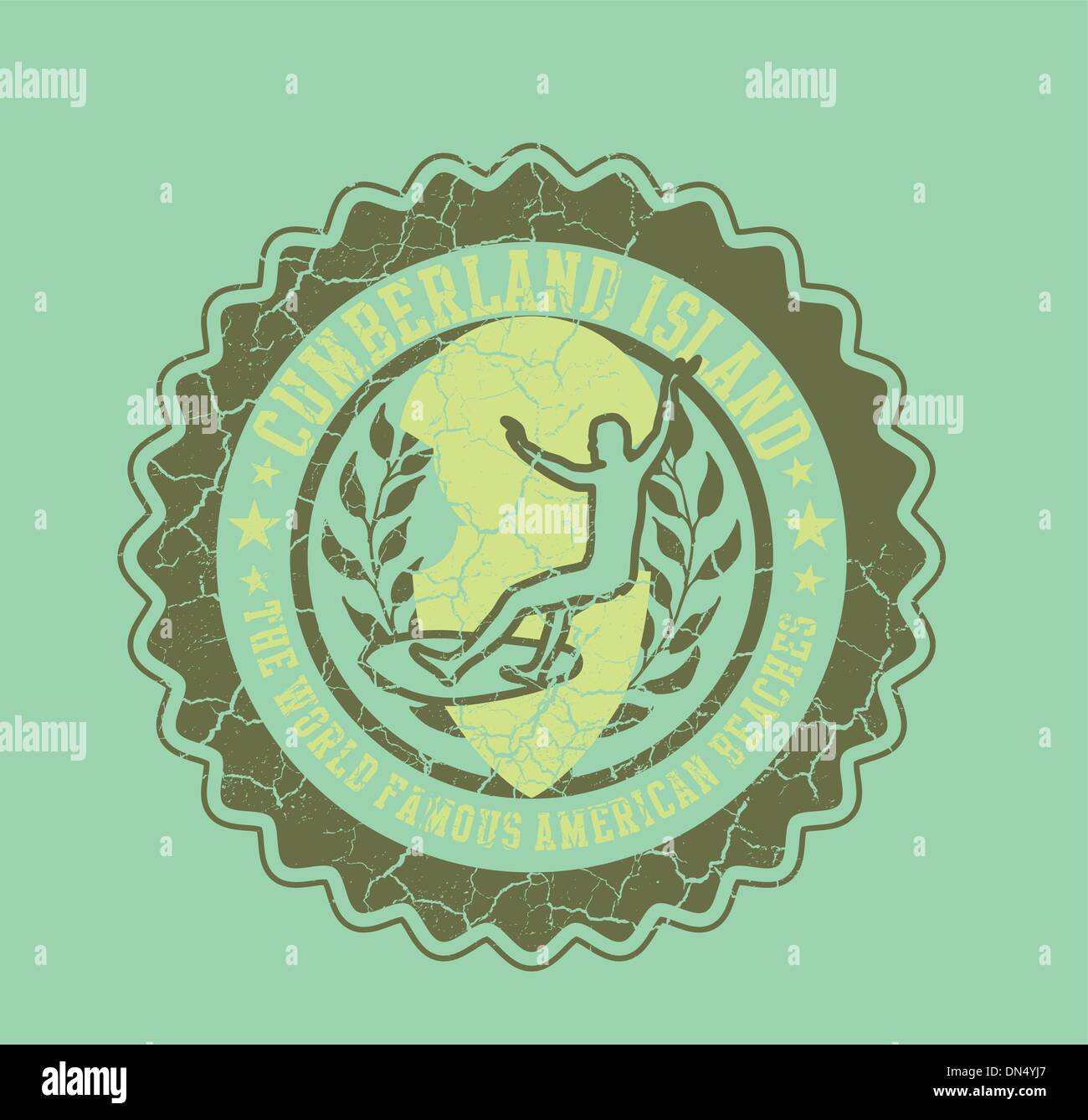 Pazifische Surfer-Vektor-Grafik-design Stock Vektor