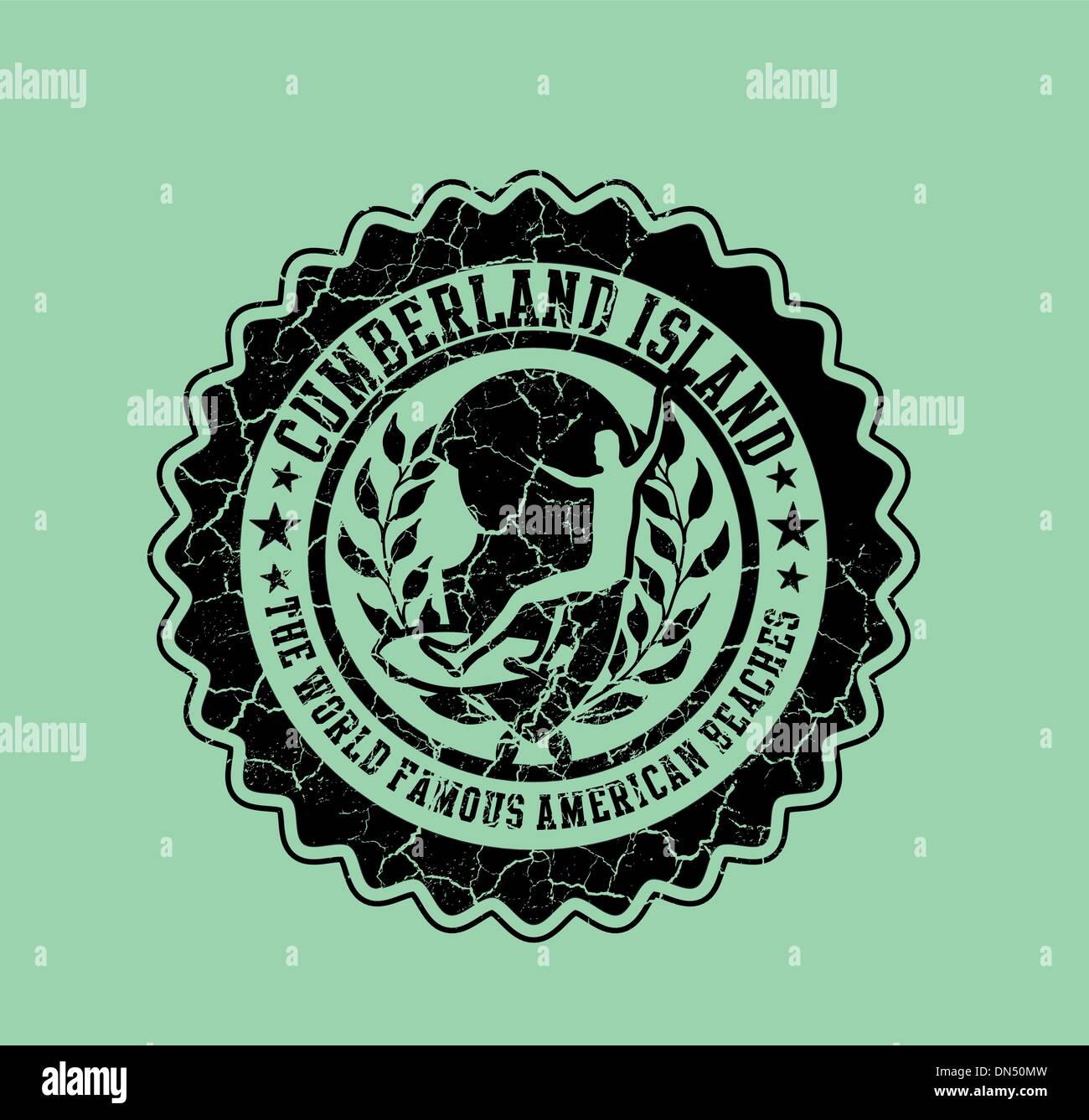 Druck-Surfer-Abzeichen-Vektorgrafiken Stock Vektor