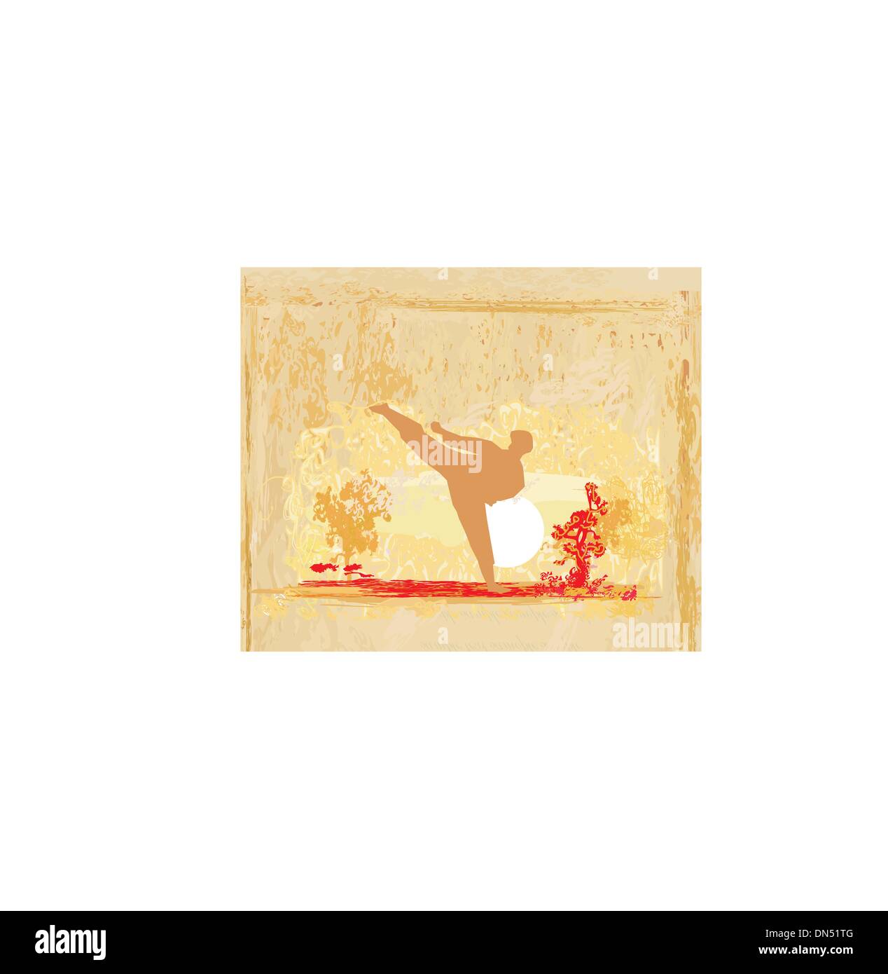 Karate-Grunge-Plakat Stock Vektor