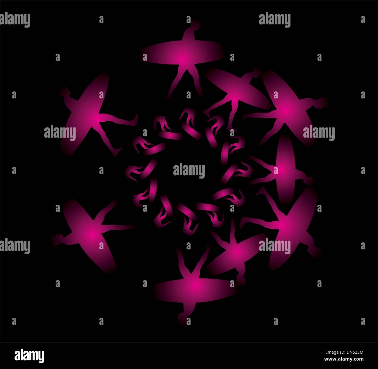 Pazifische Surfer-Vektor-Grafik-design Stock Vektor